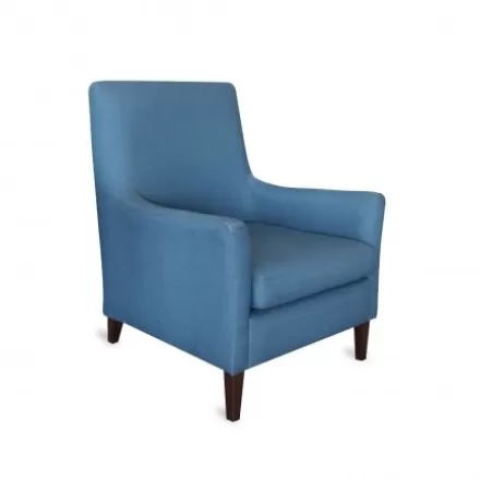 Fauteuil*Jean-Vier Fauteuil Bleu Ocean Uni Avec Accoudoirs