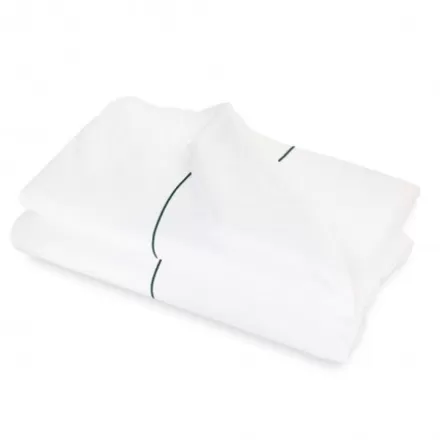 Housse De Couette*Jean-Vier Housse De Couette Satin De Coton Broderie Vert Fonce
