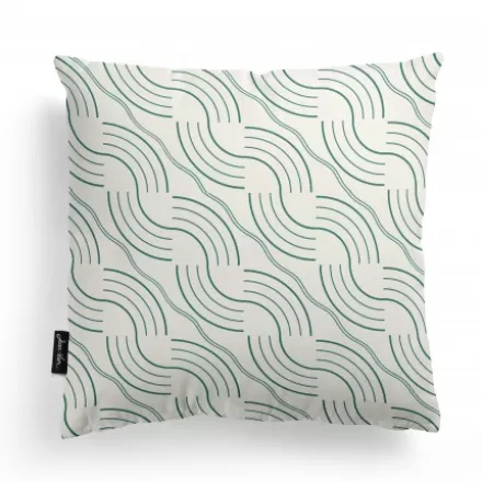 Housse De Coussin*Jean-Vier Housse De Coussin Vert Canard En Jacquard