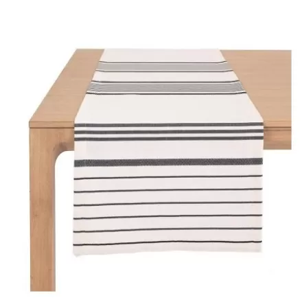 Chemin De Table*Jean-Vier Maison Linge Basque Blanc
