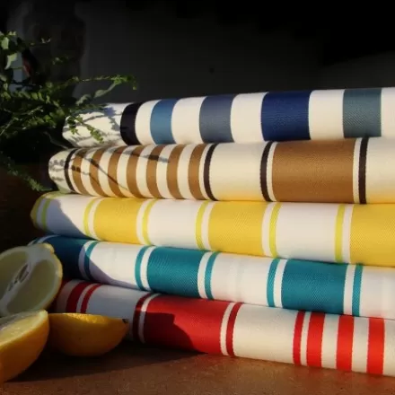 Tissu Au Mètre Et Toile Basque*Jean-Vier Maison Linge Basque Bleu