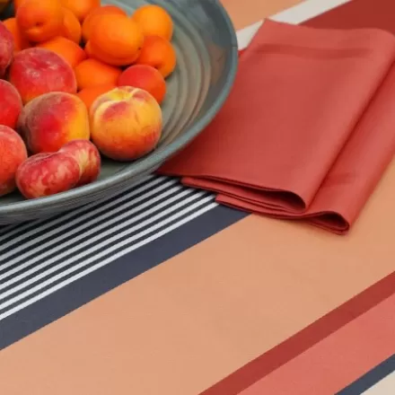 Tissu Au Mètre Et Toile Basque*Jean-Vier Maison Linge Basque Orange