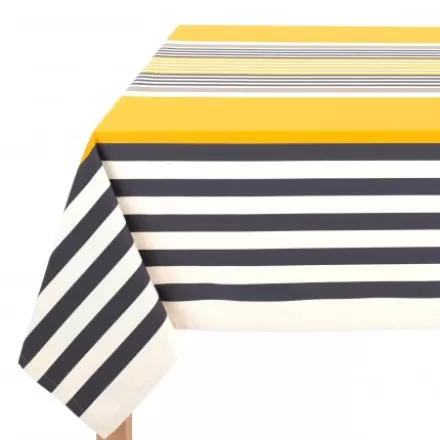 Nappe De Table*Jean-Vier Nappe En Coton Jaune Gold A Rayures