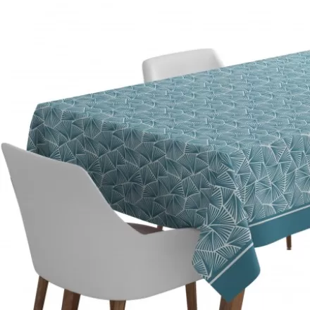Nappe De Table*Jean-Vier Nappe En Jacquard Bleu 100% Coton