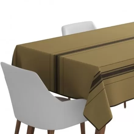 Nappe De Table*Jean-Vier Nappe En Lin Vert Clair A Rayures