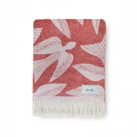 Plaid*Jean-Vier Plaid Terracotta En Laine Et Cachemire Avec Motifs