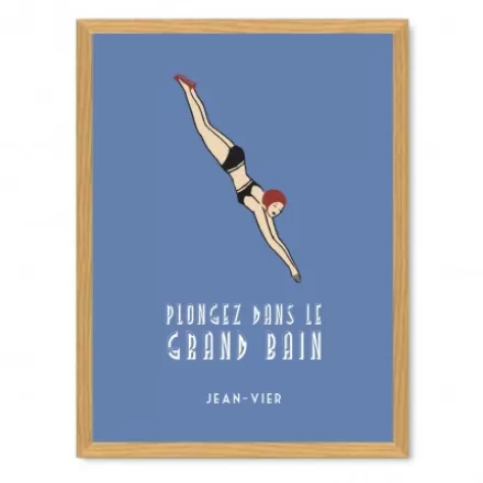 Poster Et Affiche*Jean-Vier Poster Et Affiche Bleu