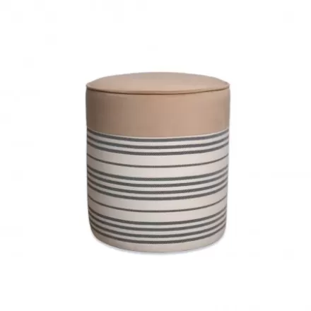Pouf*Jean-Vier Pouf Ecru