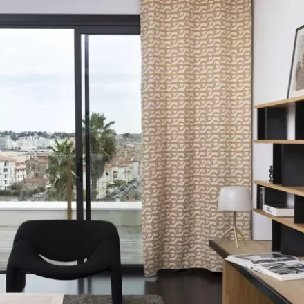 Rideaux*Jean-Vier Rideau En Jacquard Beige A Motifs Noeuds