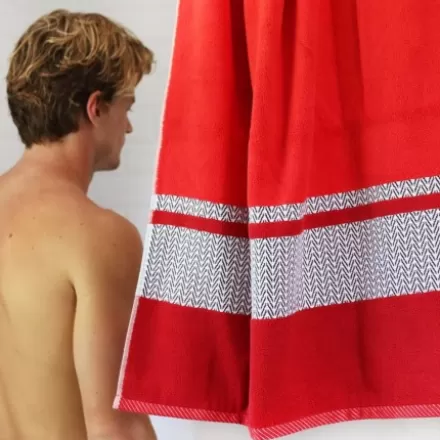 Serviette De Bain*Jean-Vier Serviette De Bain Rouge